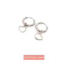 Fine Hearts Hoop Oorbellen Zilver E4949-1