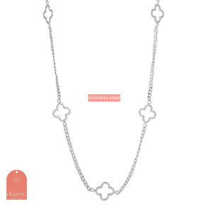 Big Clover Ketting Zilver N4747-1