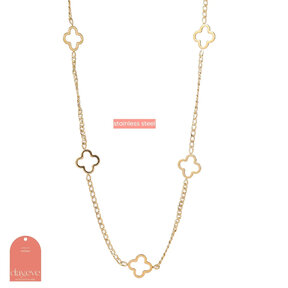 Big Clover Ketting Goud N4747-2