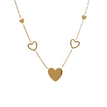 Short Hearts Ketting Goud N4736-2