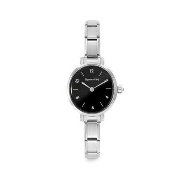 Nomination PARIS watch with steel strap OVAL with cz 076038-012 Black Nomination PARIS watch with steel strap OVAL with cz 076038-012 Black