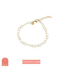 Heart Chain Armband Goud B3892-2