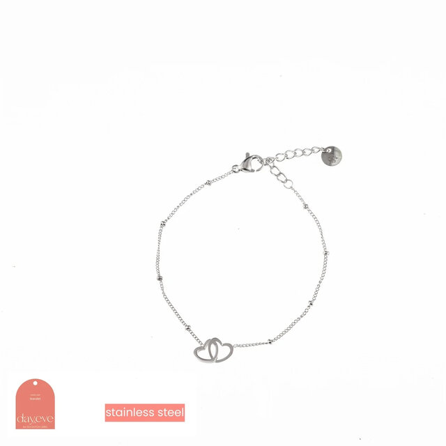 Go Dutch Label Double Heart Armband B1327-1 Go Dutch Label Double Heart Armband B1327-1