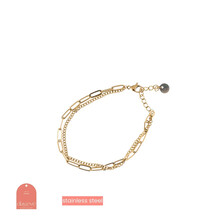 Double Chain Armband Goud B1251-2