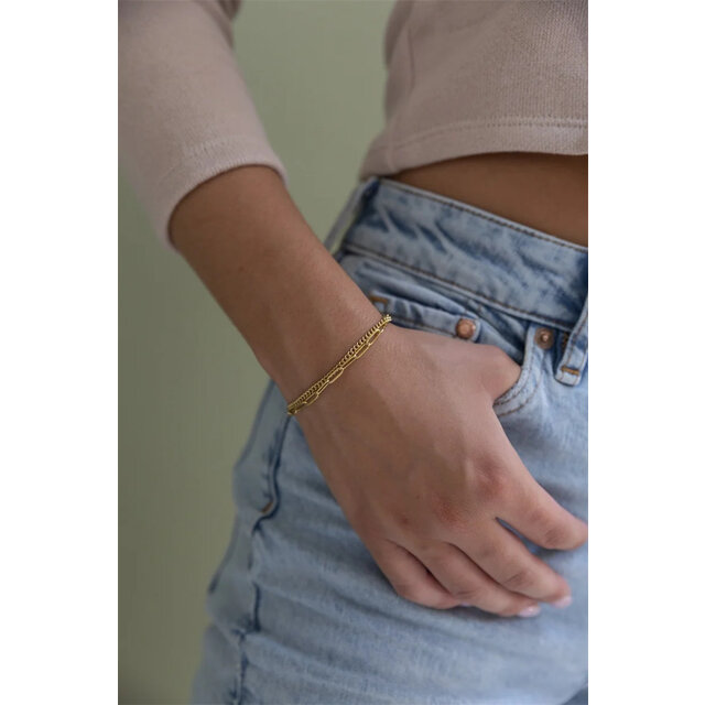 Go Dutch Label Double Chain Armband B1251-2