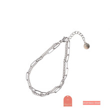 Double Chain Armband Zilver B1251-1