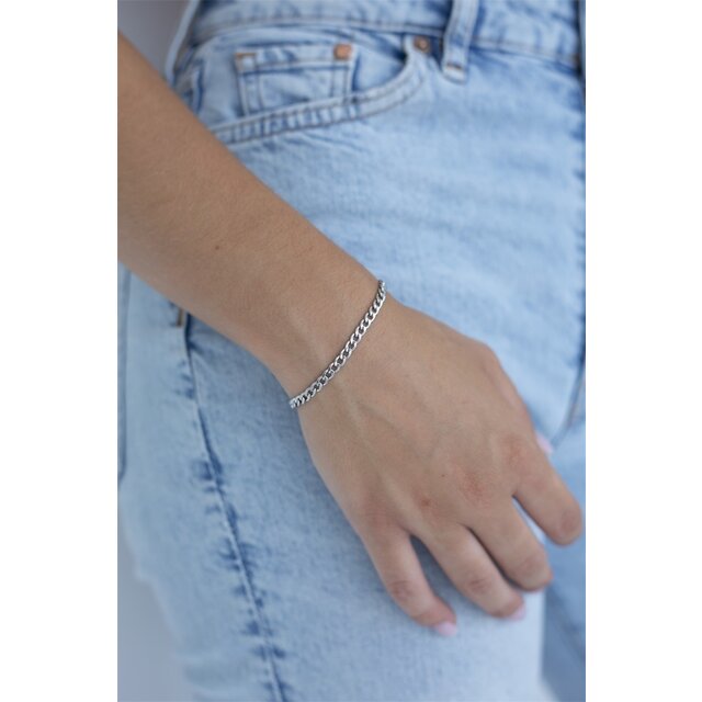 Go Dutch Label Flat Round Link Armband B1304-1