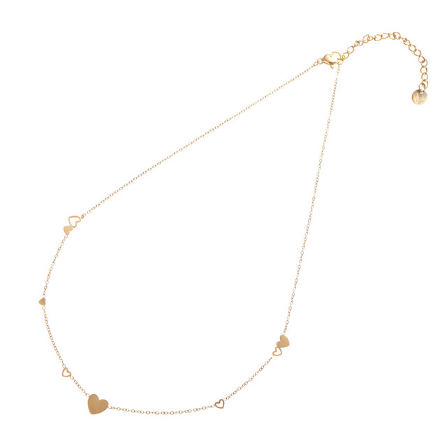 Go Dutch Label Multiple Hearts Ketting  N2227-2 Go Dutch Label Multiple Hearts Ketting  N2227-2