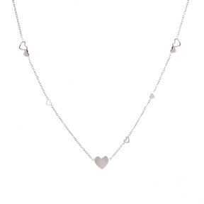Flat Hearts Ketting Zilver N2227-1