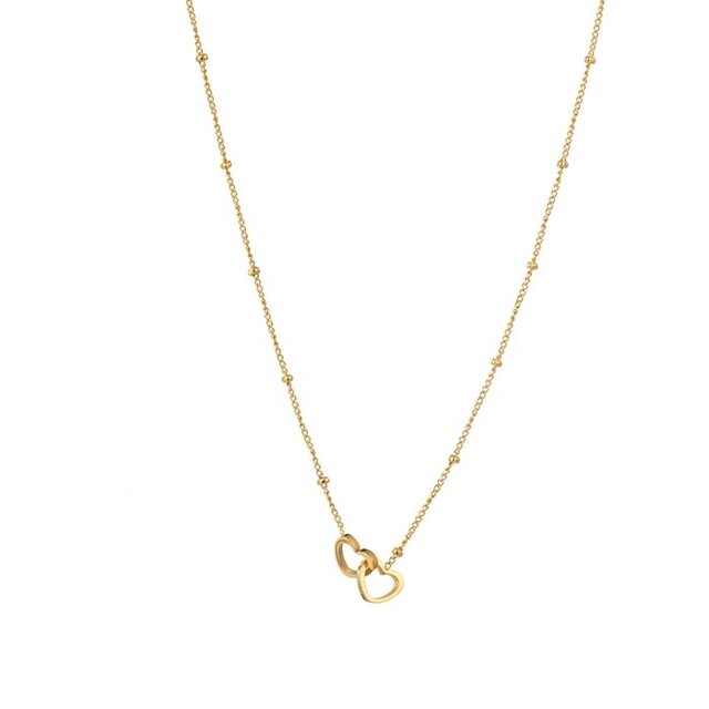 Go Dutch Label Double Heart Ketting N1327-2 Go Dutch Label Double Heart Ketting N1327-2