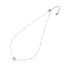 Double Heart Ketting  Zilver N1327-1