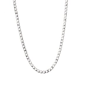 Flat Round Link Ketting Zilver N1304-1