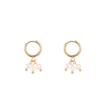 Multiple Pearl Oorbellen Goud E2267-2