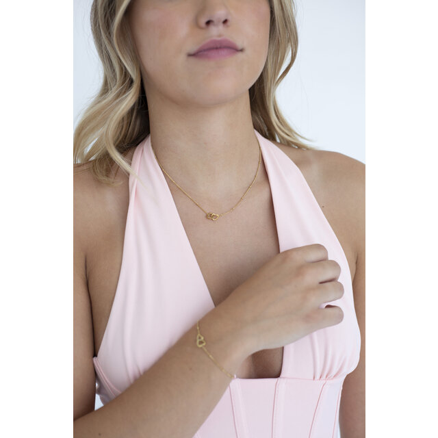 Go Dutch Label Double Heart Ketting N1327-2 Go Dutch Label Double Heart Ketting N1327-2