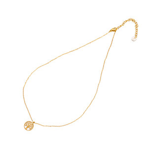Tree Of Life Ketting Goud N1416-2