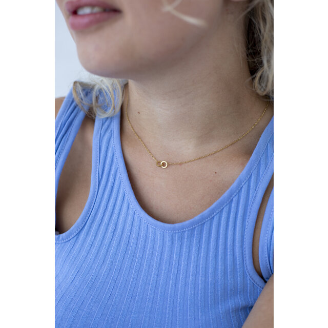 Go Dutch Label Double Circle Ketting N8827-2 Go Dutch Label Double Circle Ketting N8827-2