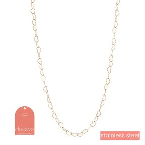 Heart Chain Ketting Goud N3892-2