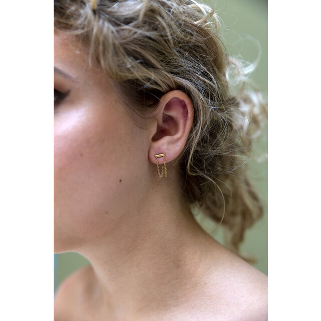 Go Dutch Label Double Chain Oorbellen E1280-2