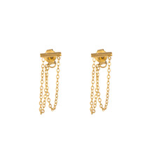 Double Chain Oorbellen Goud E1280-2