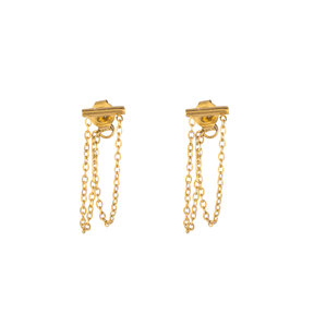 Double Chain Oorbellen Goud E1280-2