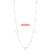 Long Hearts Goud Ketting N4708-2