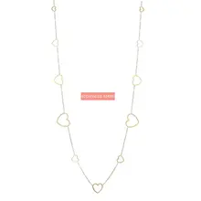 Long Hearts Goud Ketting N4708-2