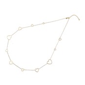 Long Hearts Goud Ketting N4708-2