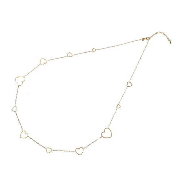 Long Hearts Goud Ketting N4708-2