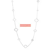 Long Clover Ketting Zilver N4707-1 Long Clover Ketting Zilver N4707-1