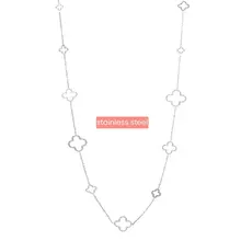 Long Clover Ketting Zilver N4707-1