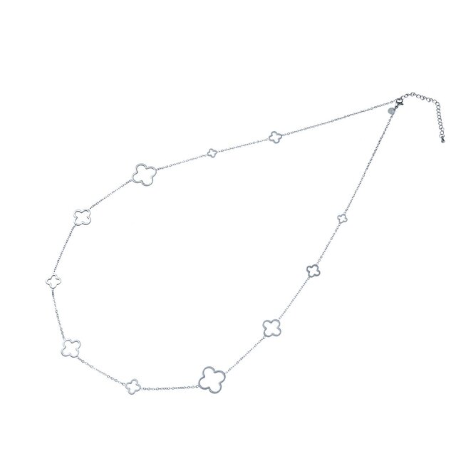 Long Clover Ketting Zilver N4707-1 Long Clover Ketting Zilver N4707-1