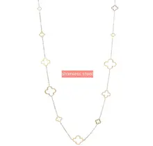 Long Clover Ketting Goud N4707-2