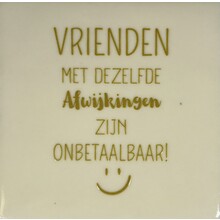 Vrienden met dezelfde afwijkingen zijn onbetaalbaar! Crème/goud