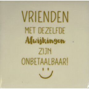 Vrienden met dezelfde afwijkingen zijn onbetaalbaar! Crème/goud