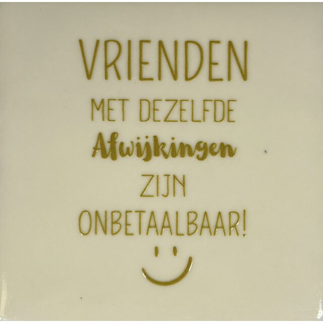 Vrienden met dezelfde afwijkingen zijn onbetaalbaar! Crème/goud