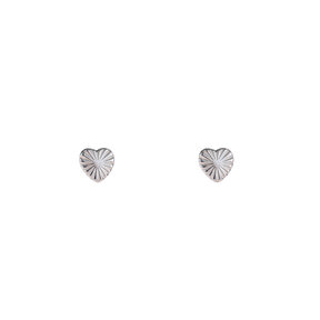 Heart Stud Zilver Oorbellen E4800-1