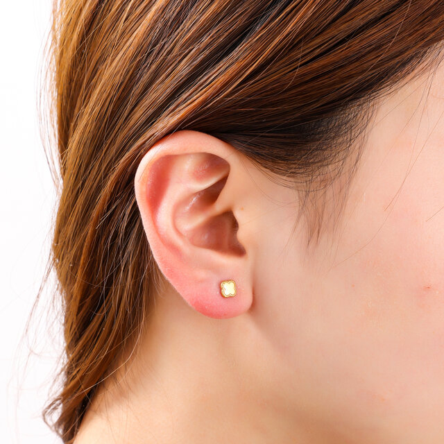 Clover Stud Goud Oorbellen E4803-2