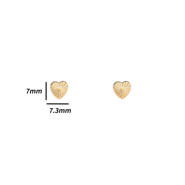 Heart Stud Zilver Oorbellen E4800-2 Heart Stud Zilver Oorbellen E4800-2