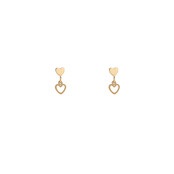 Heart Dangle Stud Goud Oorbellen E4802-2