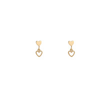 Heart Dangle Stud Goud Oorbellen E4802-2