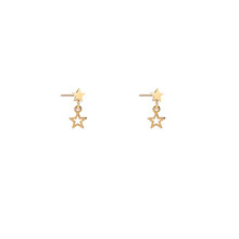 Star Dangle Stud Goud Oorbellen E4805-2