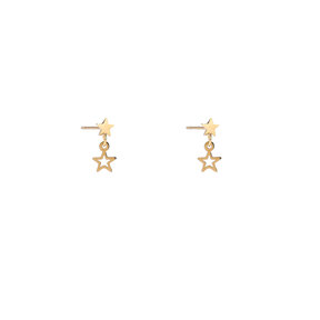 Star Dangle Stud Goud Oorbellen E4805-2
