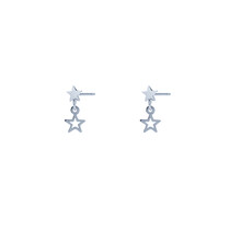 Star Dangle Stud Zilver Oorbellen E4805-1