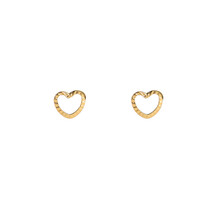 Open Heart Stud Goud Oorbellen E4806-2