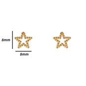 Open Star Stud Goud Oorbellen E4811-2