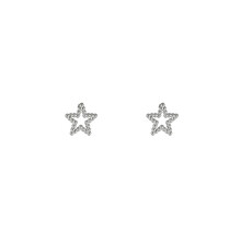 Open Star Stud Zilver Oorbellen E4811-1