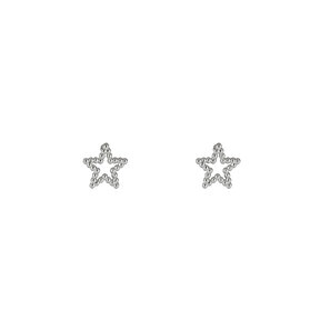 Open Star Stud Zilver Oorbellen E4811-1