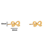 Litlle Bow Stud Goud Oorbellen E4812-2