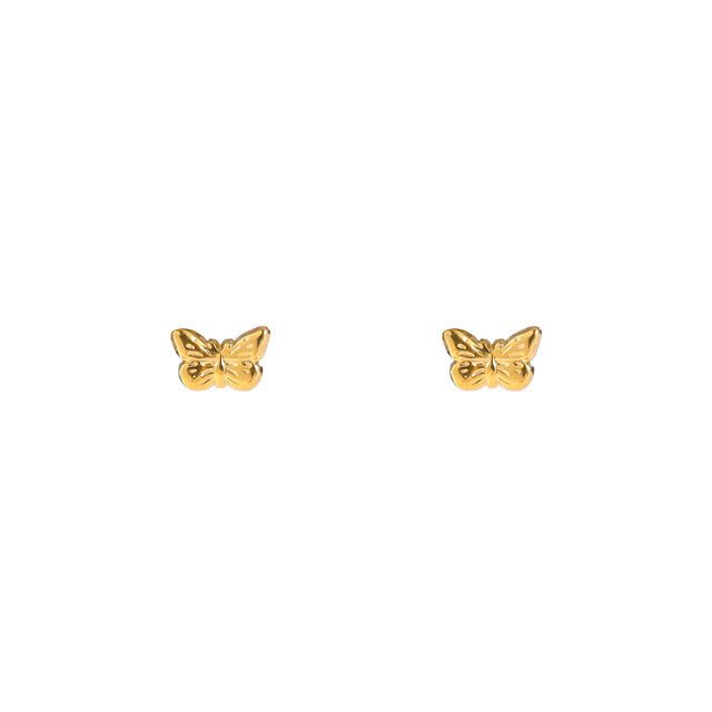 Butterfly Stud Goud Oorbellen E4816-2