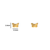 Butterfly Stud Goud Oorbellen E4816-2